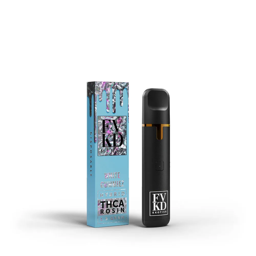 FVKD White Gummiez 1.5g Disposable Vape | THC-A & D8 Blend
